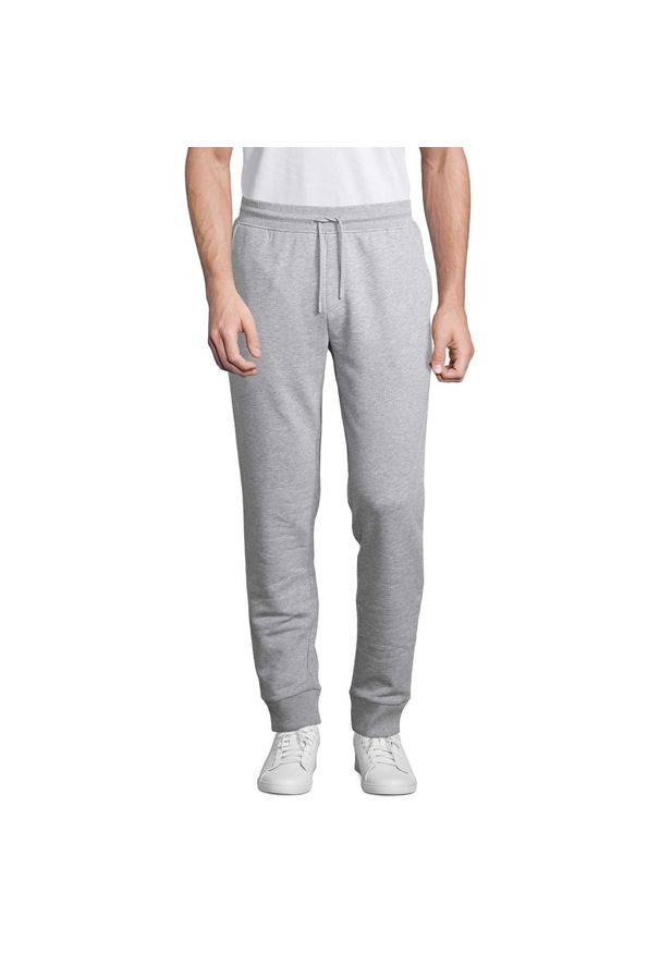 SOL'S - Męskie Spodnie Do Biegania Jet Melange. Kolor: szary. Materiał: dresówka