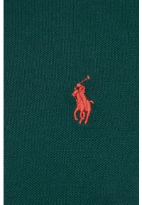 Polo Ralph Lauren polo bawełniane kolor zielony gładki. Typ kołnierza: polo. Kolor: zielony. Materiał: bawełna. Długość: krótkie. Wzór: gładki #2