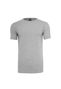 Urban Classics - T-shirt Męski Jeden Kolor Rozciągliwy Dopasowany Krój. Kolor: szary. Sport: turystyka piesza #1