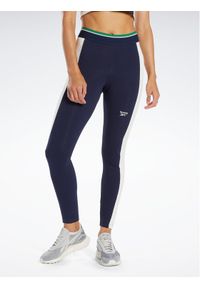 Reebok Legginsy HS4710 Granatowy Slim Fit. Kolor: niebieski. Materiał: bawełna #1