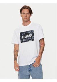 Hugo T-Shirt 50523999 Biały Regular Fit. Kolor: biały. Materiał: bawełna