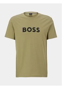 BOSS - Boss T-Shirt 50491706 Zielony Regular Fit. Kolor: zielony. Materiał: bawełna #6