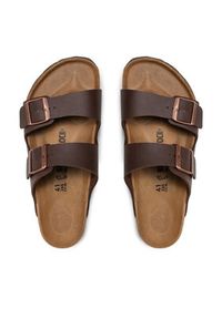 Birkenstock Klapki Arizona Birko-Flor 0051701 Brązowy. Kolor: brązowy. Materiał: skóra