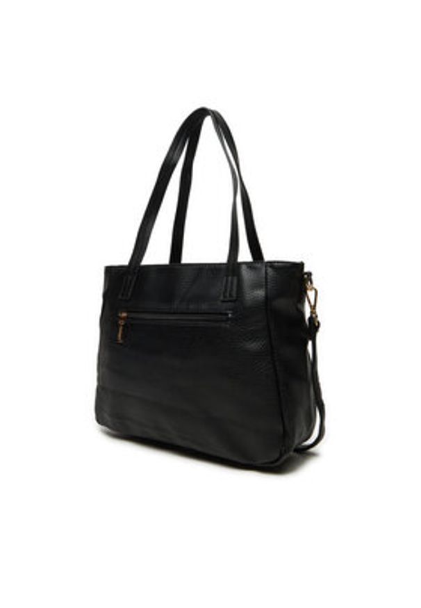 Monnari Torebka TORIMP0-24Z-BAG5460-K020D000-R00 Czarny. Kolor: czarny. Materiał: skórzane