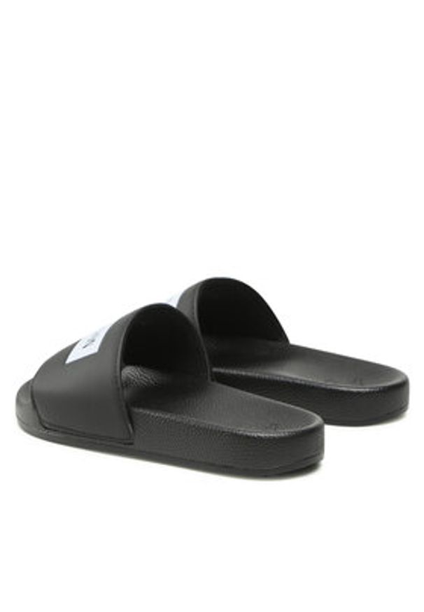 True Religion Klapki TRSLIDE026 Czarny. Kolor: czarny. Materiał: skóra