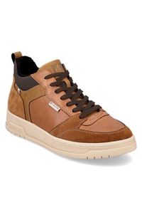 Rieker Sneakersy U0462-24 Brązowy. Kolor: brązowy. Materiał: skóra, zamsz