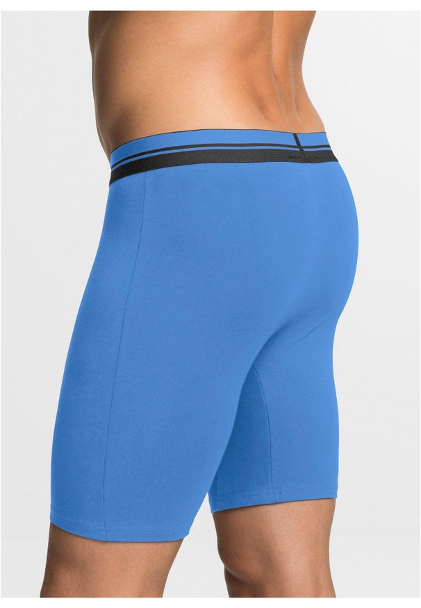 bonprix - Długie bokserki o dopasowanym kroju z bawełną (2 pary). Kolor: czarny. Materiał: bawełna. Długość: długie. Wzór: paski