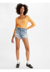 Levi's® Szorty jeansowe 501® 563270314 Niebieski Slim Fit. Kolor: niebieski. Materiał: jeans, bawełna #3