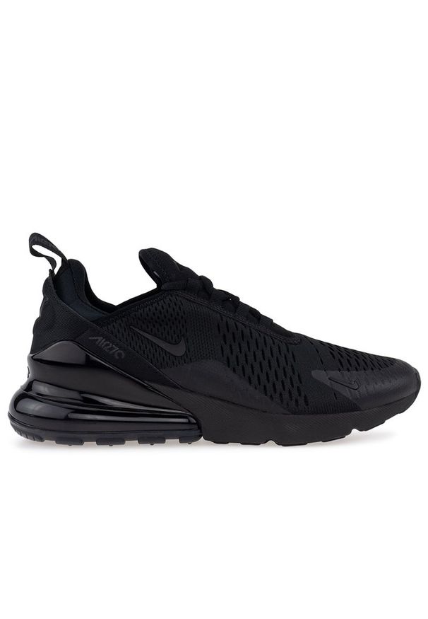 Buty męskie Nike Air Max 270 AH8050-005 - czarne. Kolor: czarny. Materiał: materiał, syntetyk, tkanina, guma. Szerokość cholewki: normalna. Model: Nike Air Max