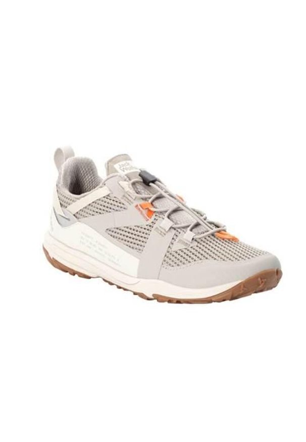 Buty do chodzenia damskie Jack Wolfskin Spirit Low. Kolor: beżowy. Materiał: materiał, syntetyk, tkanina. Szerokość cholewki: normalna. Sport: turystyka piesza
