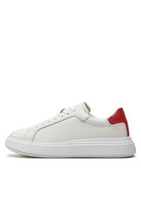 Calvin Klein Sneakersy Low Top Lace Up Lth HM0HM01016 Biały. Kolor: biały