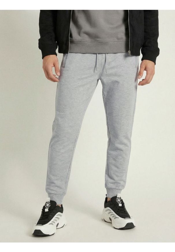 Sinsay - Spodnie dresowe jogger - szary. Kolor: szary. Materiał: dresówka