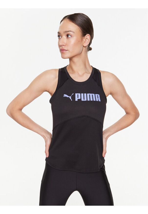 Puma Koszulka techniczna Fit Logo 522180 Czarny Regular Fit. Kolor: czarny. Materiał: syntetyk