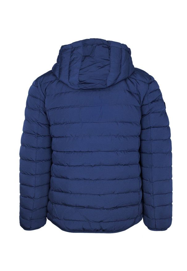 Pako Jeans - Kurtka Jesienno-Zimowa Niebieska z Kapturem, Delikatnie Ocieplana, Pikowana, Męska -PAKO JEANS. Typ kołnierza: kaptur. Kolor: niebieski. Materiał: tkanina, poliester. Sezon: zima, jesień
