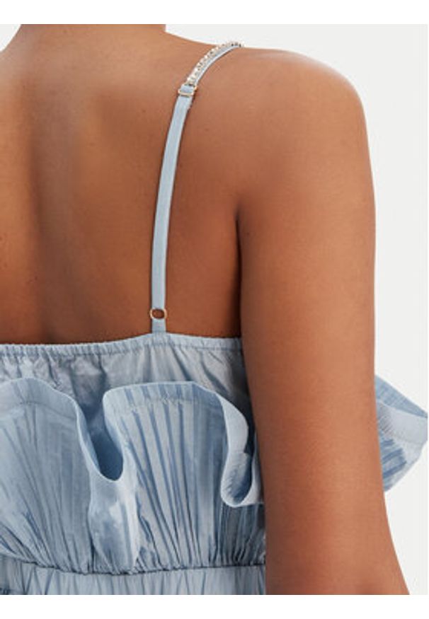 Fracomina Sukienka koktajlowa FQ26SD1007W83101 Niebieski Regular Fit. Kolor: niebieski. Materiał: syntetyk. Styl: wizytowy