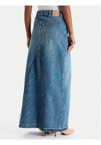 BOSS Spódnica jeansowa 50542445 Niebieski Regular Fit. Kolor: niebieski. Materiał: bawełna #3