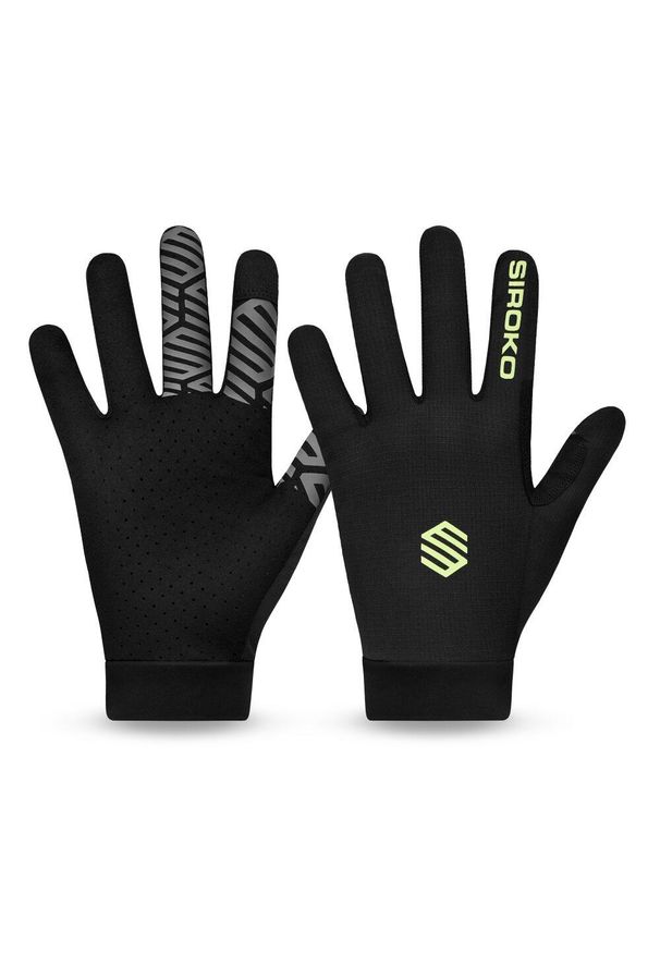 SIROKO - Rękawiczki rowerowe MTB Kolarstwo Siroko MTB Moab Ash. Kolor: czarny. Materiał: materiał. Sport: kolarstwo