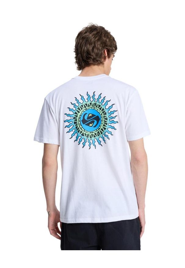 Quiksilver - Koszulka z krótkim rękawem dla Mężczyzn EV BEACH BLAST Biały. Kolor: biały. Materiał: bawełna, materiał. Długość rękawa: krótki rękaw. Długość: krótkie. Wzór: nadruk