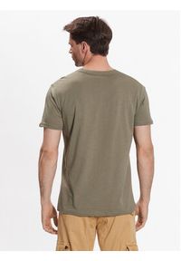 Alpha Industries T-Shirt Basic 118533 Beżowy Regular Fit. Kolor: beżowy. Materiał: bawełna #5