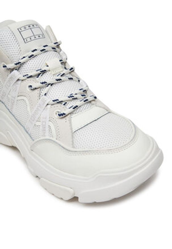 Tommy Jeans Sneakersy Tjw Hybrid Runner EN0EN02619 Biały. Kolor: biały. Materiał: skóra