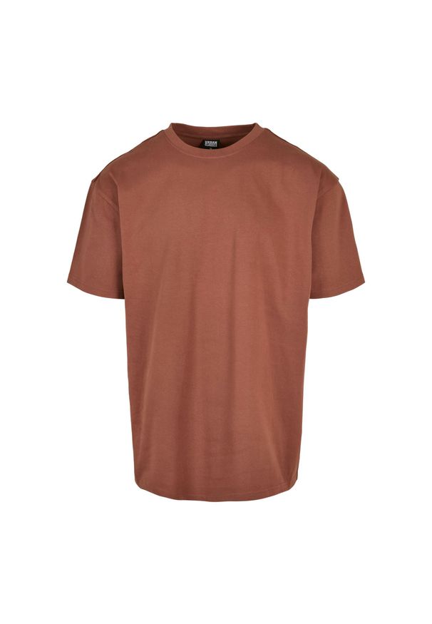 Oversizowa koszulka z krótkim rękawem Urban Classics Heavy. Kolor: brązowy. Długość rękawa: krótki rękaw. Długość: krótkie