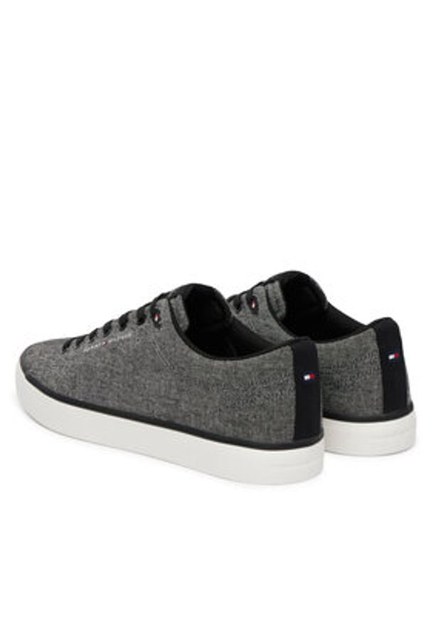 TOMMY HILFIGER - Tommy Hilfiger Tenisówki Th Hi Vulc Core Low Chambray FM0FM05818 Szary. Kolor: szary. Materiał: materiał