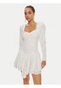ROTATE Sukienka koktajlowa 112162857 Écru Regular Fit. Materiał: syntetyk. Styl: wizytowy #1