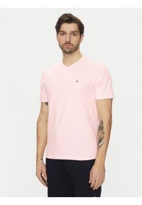 TOMMY HILFIGER - Tommy Hilfiger T-Shirt Essential MW0MW39249 Różowy Regular Fit. Kolor: różowy. Materiał: bawełna