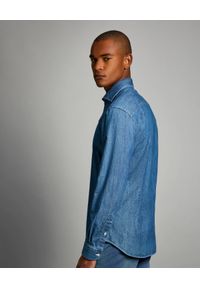 FAY - Jeansowa ciemnoniebieska koszula. Kolor: niebieski. Materiał: jeans. Długość rękawa: długi rękaw. Długość: długie #2