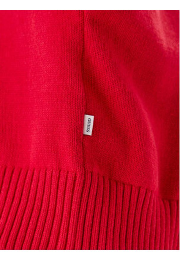 Guess Jeans Sweter W5YR33 Z3HM1 Czerwony Regular Fit. Kolor: czerwony. Materiał: bawełna