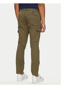 Tommy Jeans Spodnie materiałowe Austin DM0DM18940 Zielony Slim Fit. Kolor: zielony. Materiał: bawełna