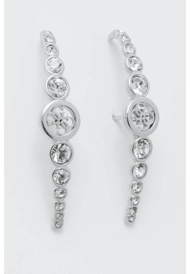 Guess kolczyki. Kolor: srebrny