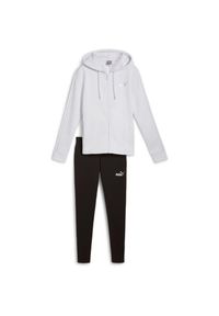 Dres damskie Puma Metallic Tracksuit Fl. Kolor: biały. Materiał: dresówka. Sport: fitness #1