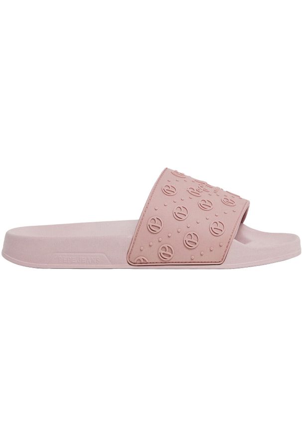Klapki Pepe Jeans Slider Sport W, Kobiety. Kolor: różowy. Materiał: materiał. Styl: sportowy