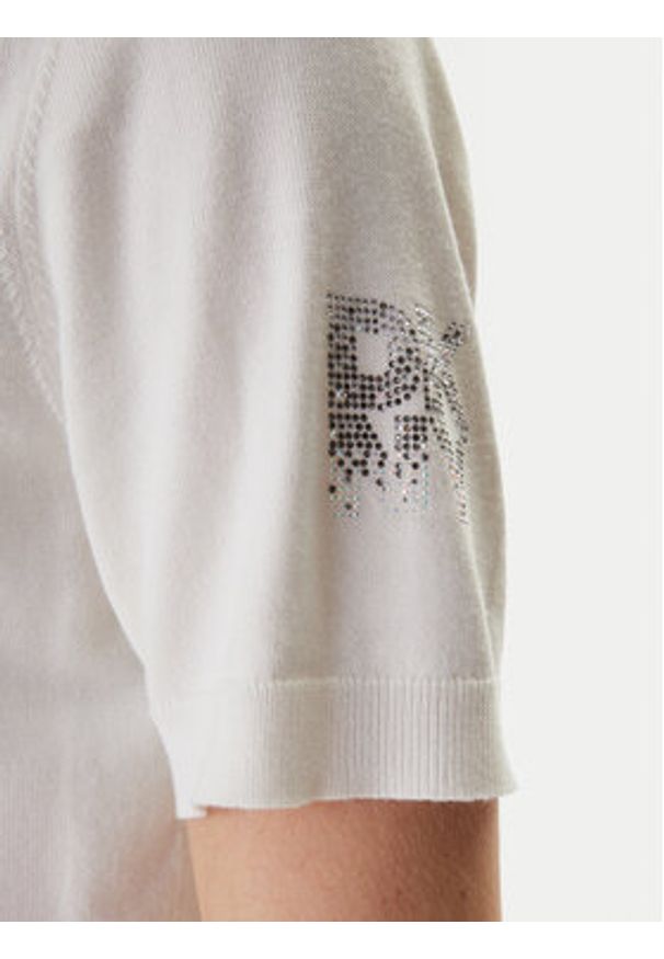 DKNY Sweter DJ6R0242 Écru Regular Fit