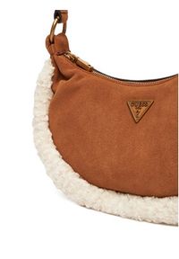 Guess Torebka Amita Mini HWSW95 39720 Brązowy. Kolor: brązowy. Materiał: skórzane, zamszowe