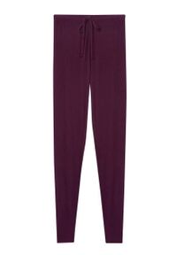 Undiz spodnie damskie kolor fioletowy dopasowane medium waist. Kolor: fioletowy. Materiał: dzianina