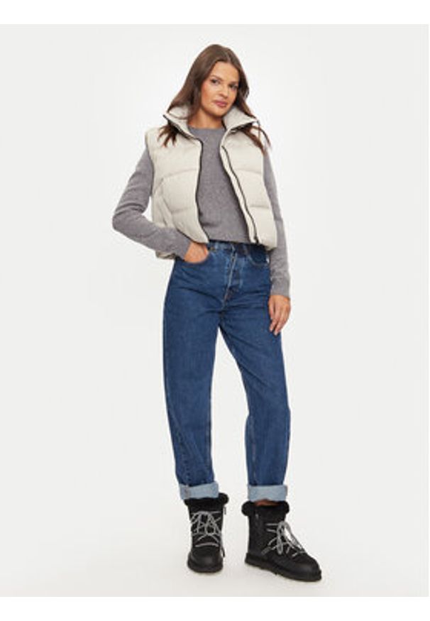 Vero Moda Bezrękawnik Klea 10293918 Écru Regular Fit. Materiał: syntetyk. Długość rękawa: bez rękawów