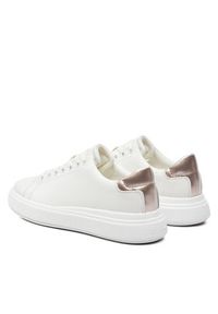 Calvin Klein Sneakersy Cupsole Lace Up Leather HW0HW01987 Biały. Kolor: biały. Materiał: skóra