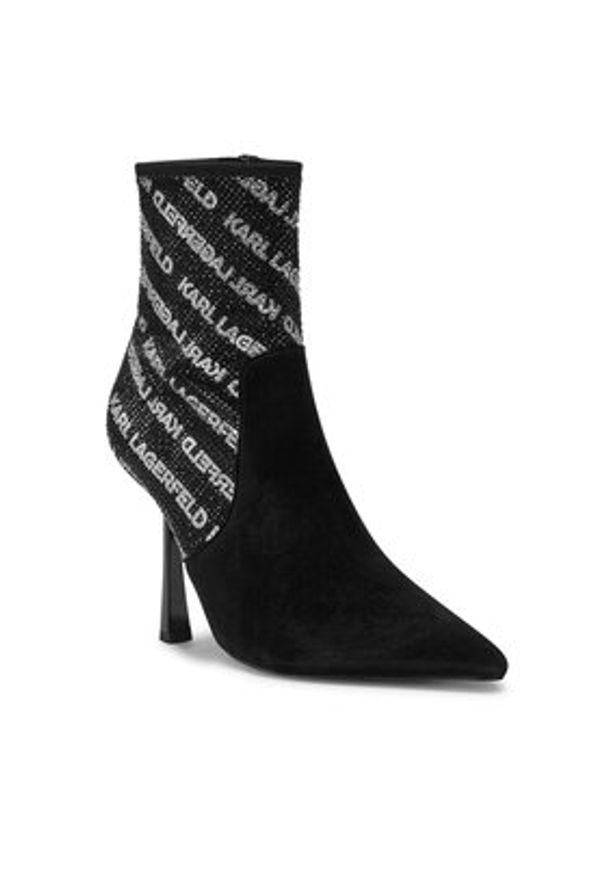 Karl Lagerfeld - KARL LAGERFELD Botki KL31354 Czarny. Kolor: czarny. Materiał: materiał