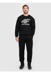 4f - 4F Spodnie dresowe joggery męskie - czarne S. Kolor: czarny. Materiał: dresówka. Sport: fitness #1