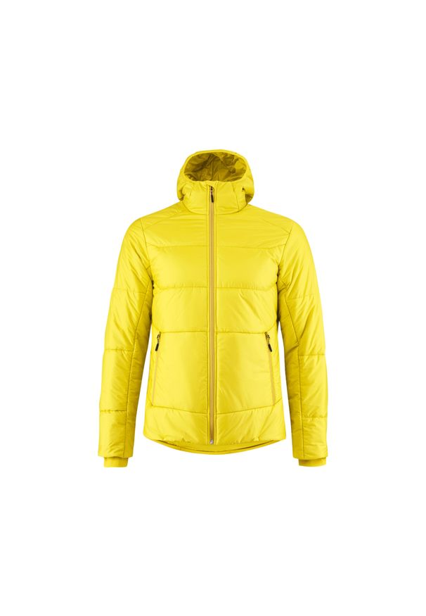 LOFFLER - Kurtka z kapturem Löffler Prestige PL170. Typ kołnierza: kaptur. Kolor: żółty. Materiał: puch. Sport: turystyka piesza