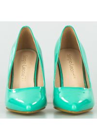 Inna - Szpilki wysokie lakierowane miętowe Sergio Leone. Kolor: miętowy. Materiał: lakier. Obcas: na szpilce. Styl: elegancki #4