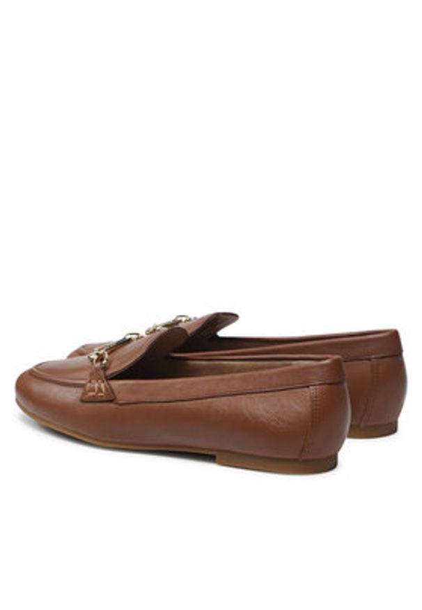 Lauren Ralph Lauren - LAUREN RALPH LAUREN Loafersy Averi 802834983002 Brązowy. Kolor: brązowy. Materiał: skóra