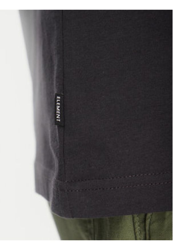 Element T-Shirt ELYZT00490 Czarny Regular Fit. Kolor: czarny. Materiał: bawełna
