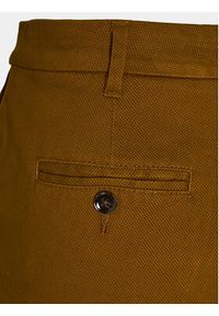 Sisley Chinosy 48M855BK7 Brązowy Slim Fit. Kolor: brązowy. Materiał: bawełna
