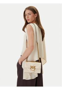 Pinko - PINKO Torebka Love One Mini Light Dc. Al 25-26 PLTT 104550 A2OS Écru. Kolor: kremowy. Materiał: skórzane #1