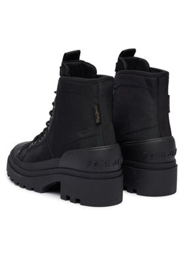 Pepe Jeans Trapery Hale City W PLS500007 Czarny. Kolor: czarny. Materiał: materiał