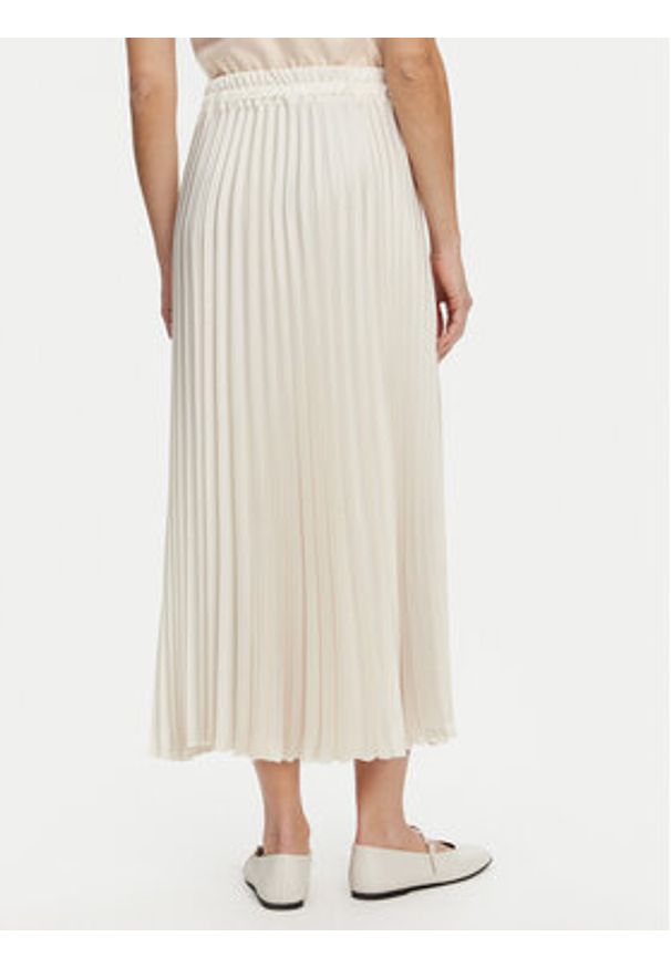 Kontatto Spódnica plisowana SU501C Écru Regular Fit. Materiał: syntetyk