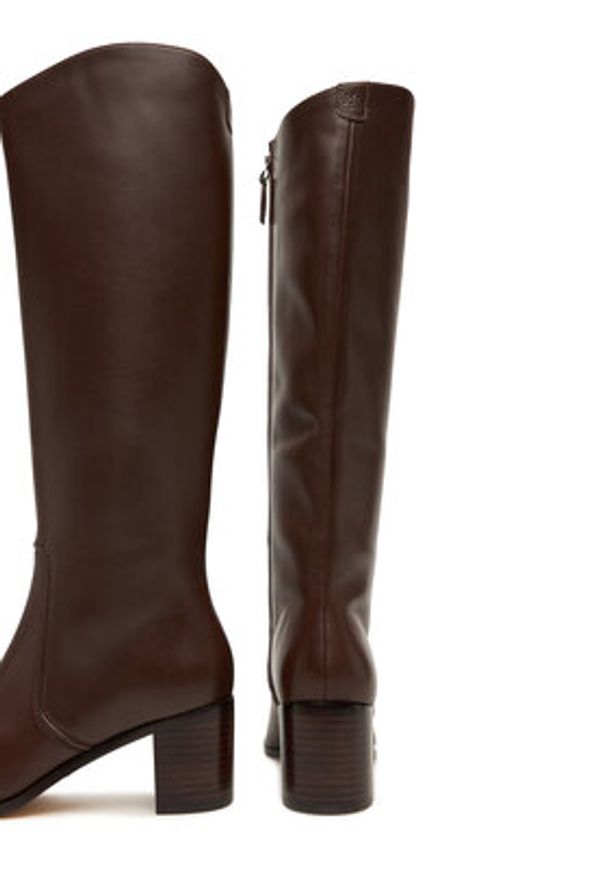 Lauren Ralph Lauren - LAUREN RALPH LAUREN Kozaki Charly 802974388002 Brązowy. Kolor: brązowy. Materiał: skóra